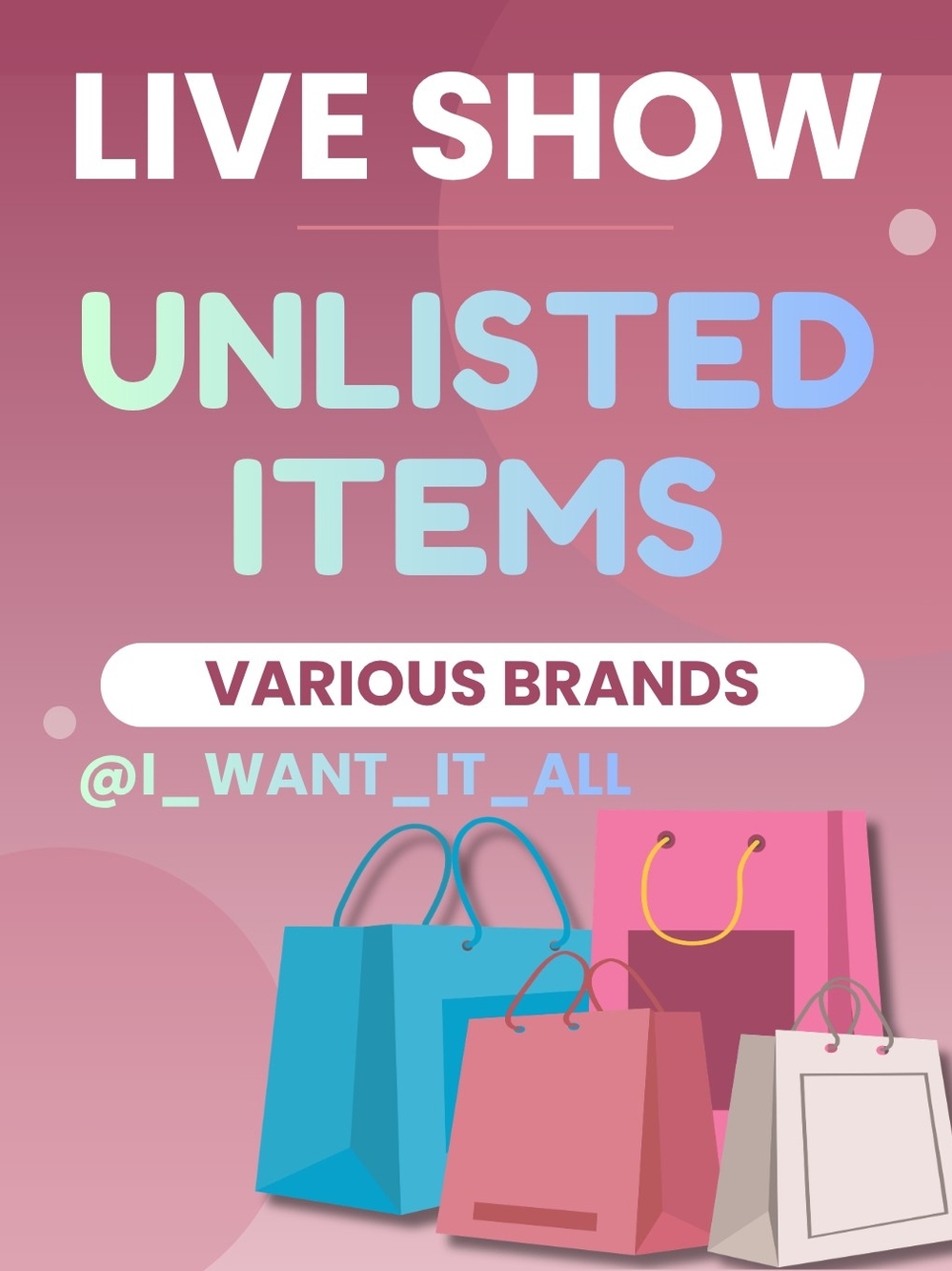 Live Show Unlisted Item Various Brands